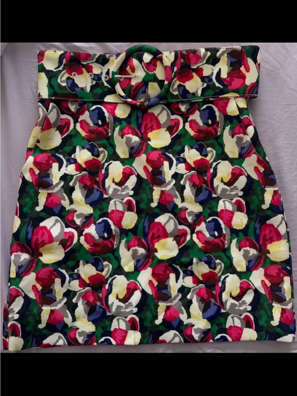 Lea & Viola Floral Multicolor skirt with Cream Accent